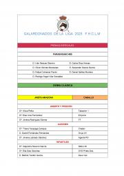 GALARDONADOS  DE  LA  LIGA  2025   F.H.C.L.M.